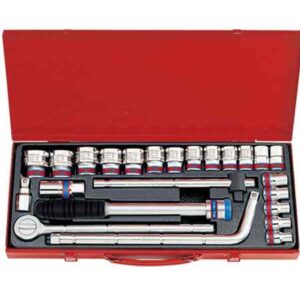 Bộ khẩu hệ 1/2'' 12 cạnh 24 Pc hệ inch 3/8''-1-1/4'' Kingtony 4024SR