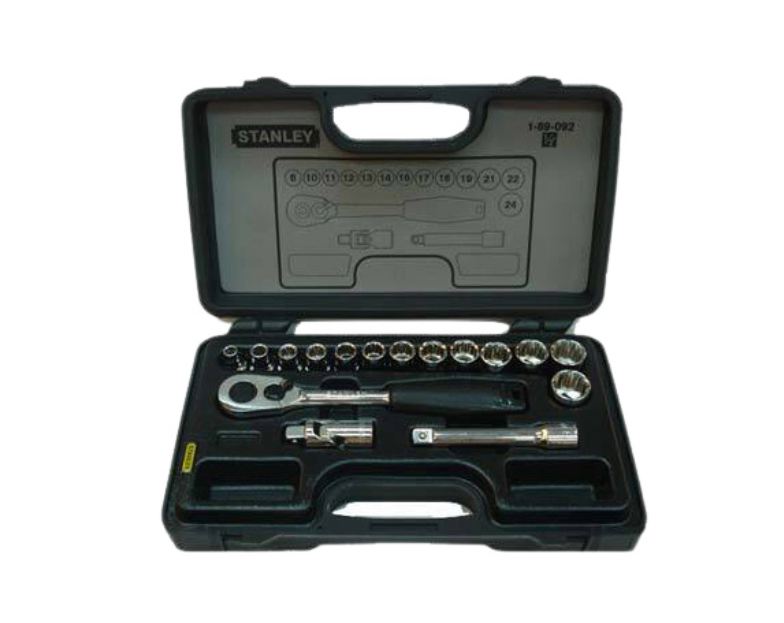 Bộ khẩu 1/2'' 12 cạnh 16 chi tiết 8-24mm Stanley 89-092-1-22