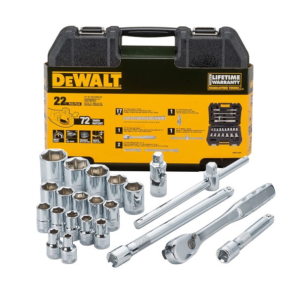 Bộ tuýp vặn tay 1/2" 22PC Dewalt DWMT19241-1