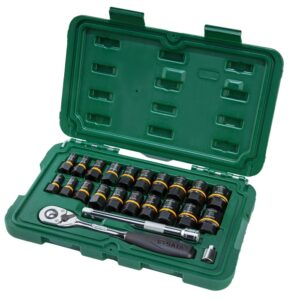 Bộ khẩu 23 chi tiết 1/4 và 3/8 inch Sata 09138