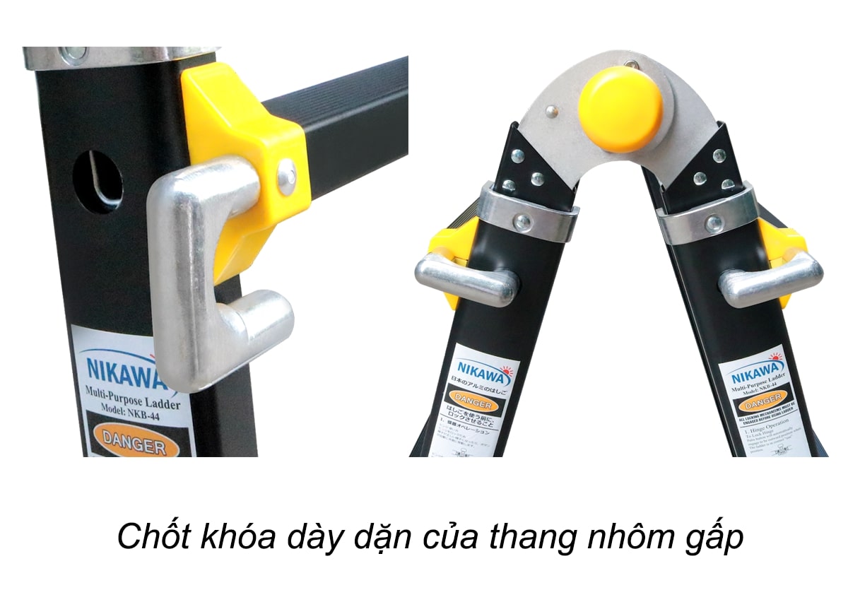 Thang nhôm gấp (rút lồng) đa năng Nikawa NKB-44 - Ảnh 3