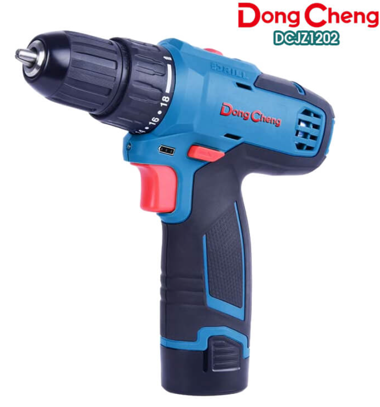 Máy khoan - vặn vít dùng pin gồm 02 pin và 01 sạc DCJZ1202