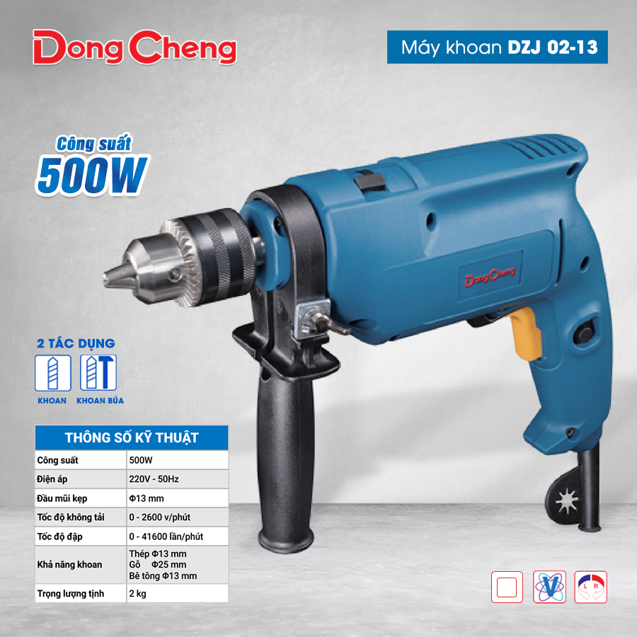 Máy khoan Dongcheng DZJ02-13 500W - Ảnh 2