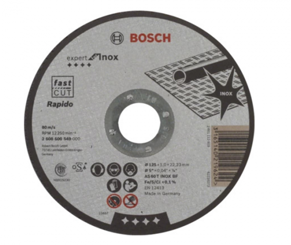 Đá cắt Inox Bosch 2608600549 125x1x22.2mm – Expert for Inox
