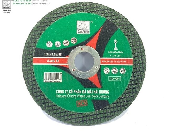 Đá cắt Hải Dương xanh 100mm dày 1.2mm