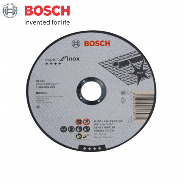 Đá cắt Inox 150×1.6x22mm Bosch 2608603405