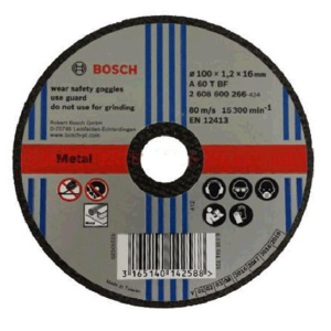 Đá cắt sắt Bosch 100 x 1.2 x 16mm 2608600266